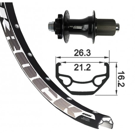 R.post.26x1.9 XLC 6-fori,nera TA 12 32L